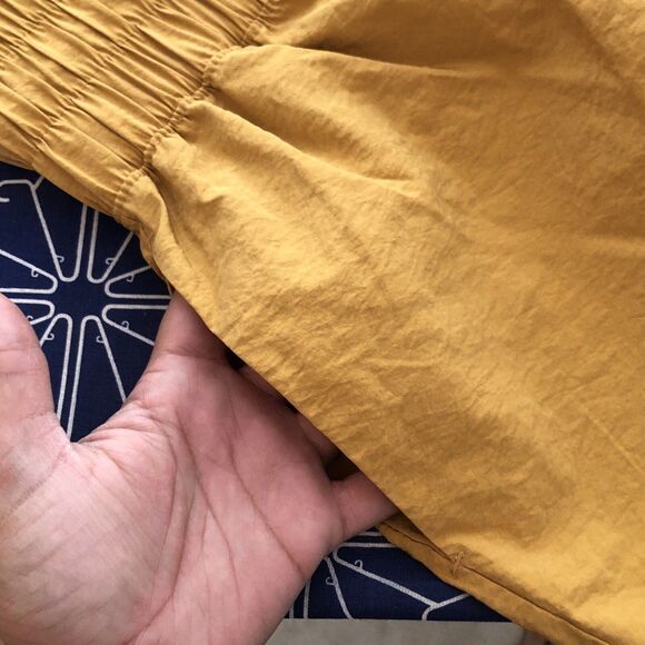 Champion Womens M Mustard Smocked High Waist Running Yoga Athletic Shorts - Picture 4 of 9